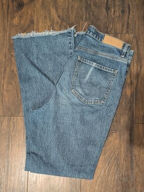 PacSun Blue Washed Denim Jeans with Contrast Stitching